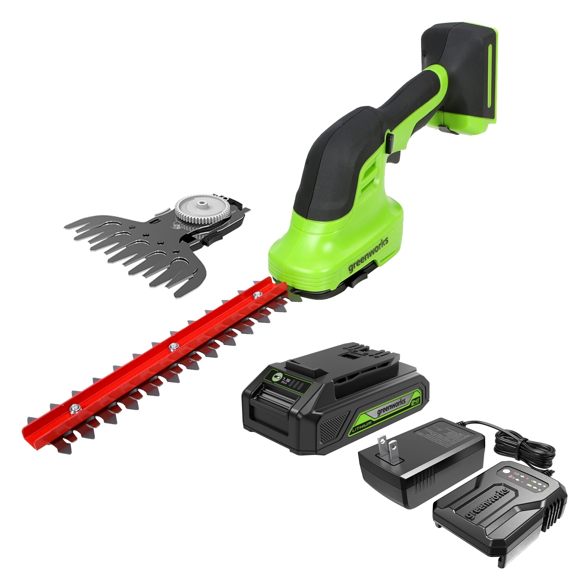 24V Shear Shrubber, 1.5Ah USB Battery and 0.5A Charger MegaBDM