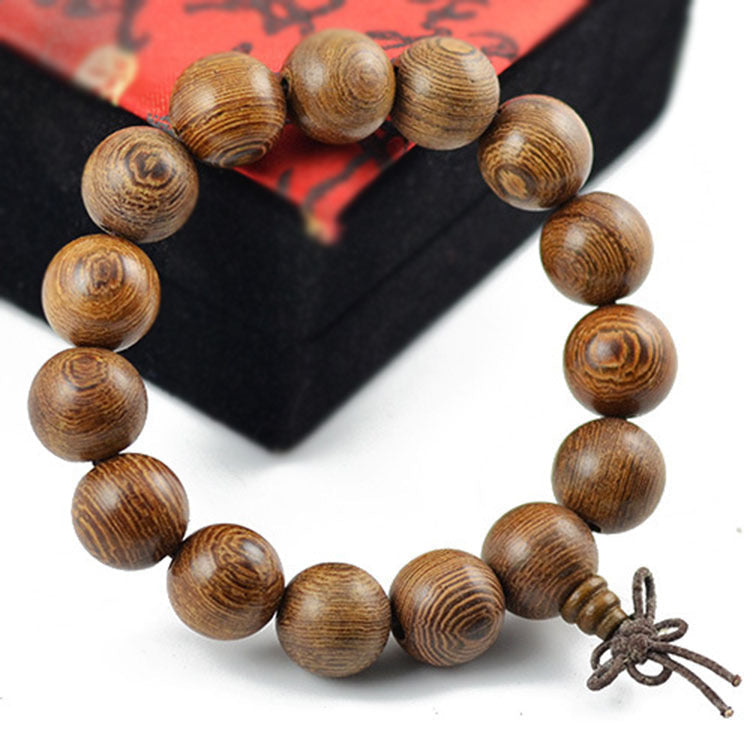Peach Wood Door Frame Beads Single Circle Prayer Stall Live Bracelets MegaBDM