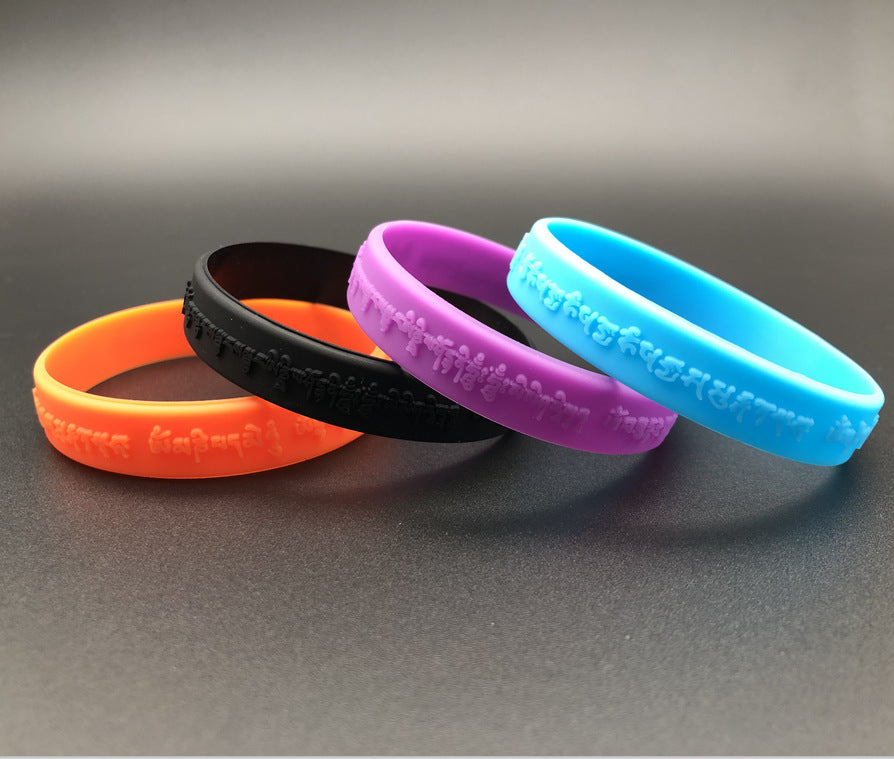 Women's & Men's Variety Of Silicone Wrist Band Luminous Bracelet - Five-in-One Blue 190 MegaBDM