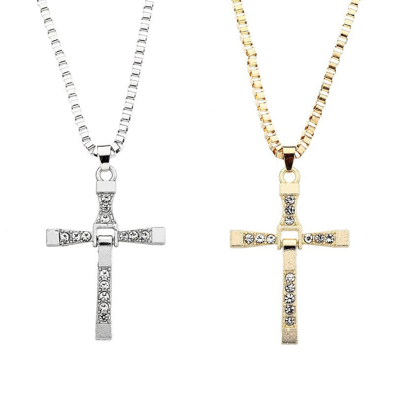 Cross Alloy Speed Passion With Diamond Necklace MegaBDM