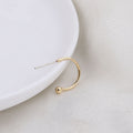 Real Gold Electroplated Sier Needle Simple Fashion Rings - 4# [15mm Ear Ring 1]] MegaBDM
