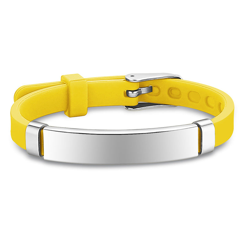 Children's Popular Titanium Steel Silicone Luminous Bracelets - Yellow MegaBDM