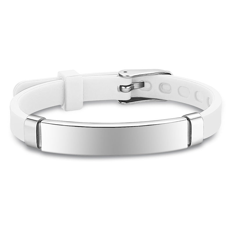 Children's Popular Titanium Steel Silicone Luminous Bracelets - White MegaBDM