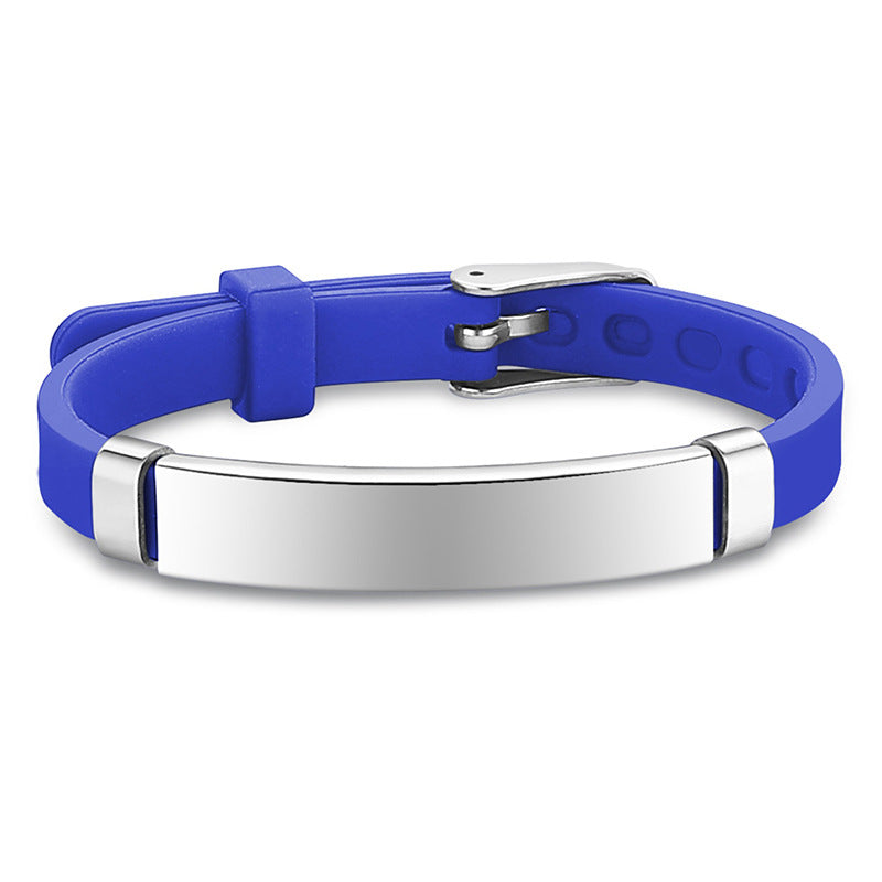 Children's Popular Titanium Steel Silicone Luminous Bracelets - Blue MegaBDM