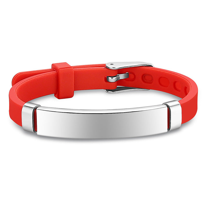 Children's Popular Titanium Steel Silicone Luminous Bracelets - Red MegaBDM