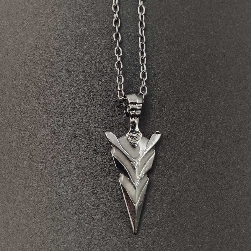 Women's & Men's Luminous Arrow Vintage Fluorescent For Necklace - Gun Black Blue Light MegaBDM