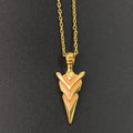 Women's & Men's Luminous Arrow Vintage Fluorescent For Necklace - Golden Red Light MegaBDM