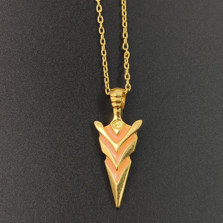 Women's & Men's Luminous Arrow Vintage Fluorescent For Necklace - Golden Red Light MegaBDM