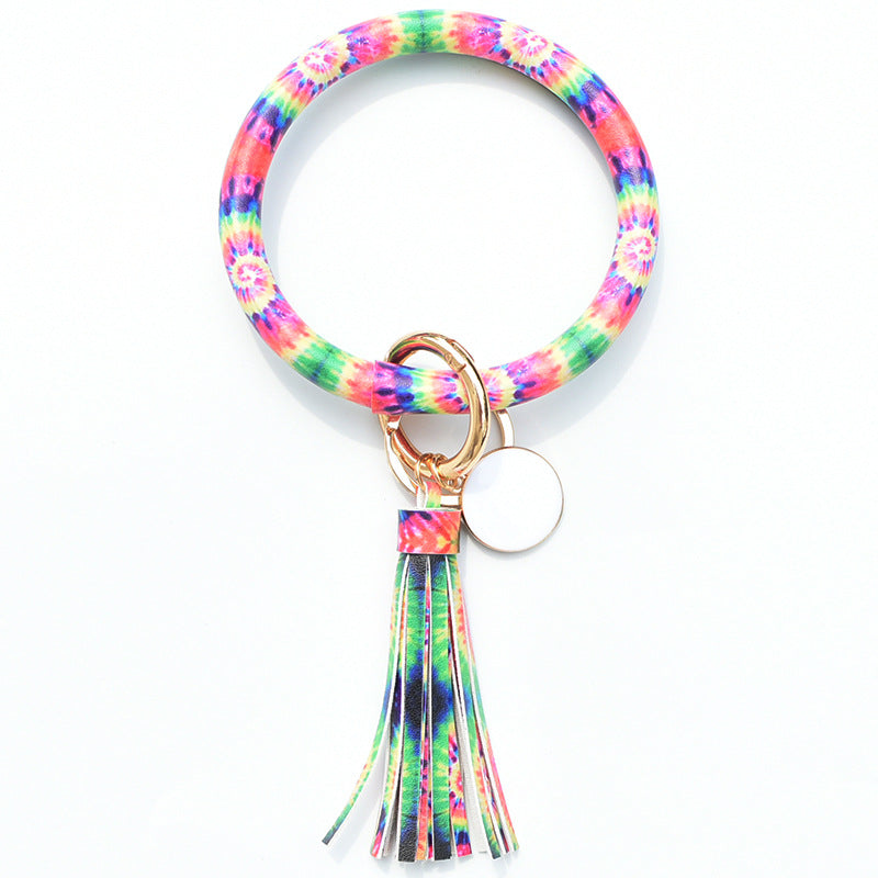 Christmas Pure Leather Key Creative Chain Bracelet - Tie Dye 1 MegaBDM
