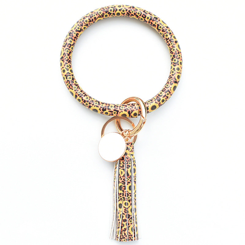Christmas Pure Leather Key Creative Chain Bracelet - Leopard Print SUNFLOWER MegaBDM