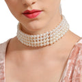 Classy Beaded Pearl Female Temperament Short Necklace MegaBDM