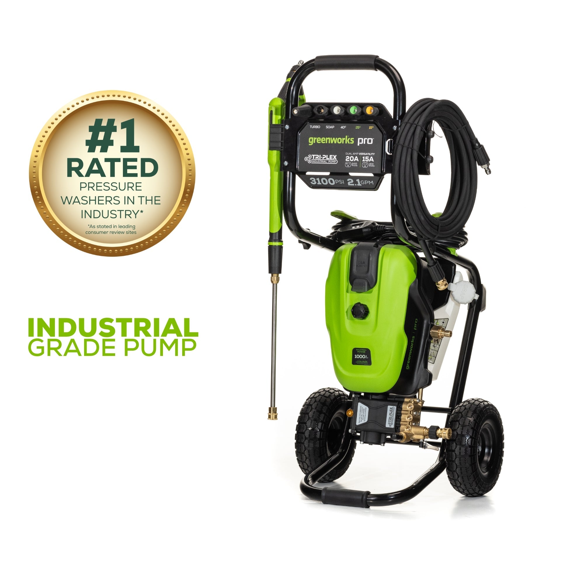 3100 PSI 2.1 GPM Cold Water Electric Pressure Washer MegaBDM