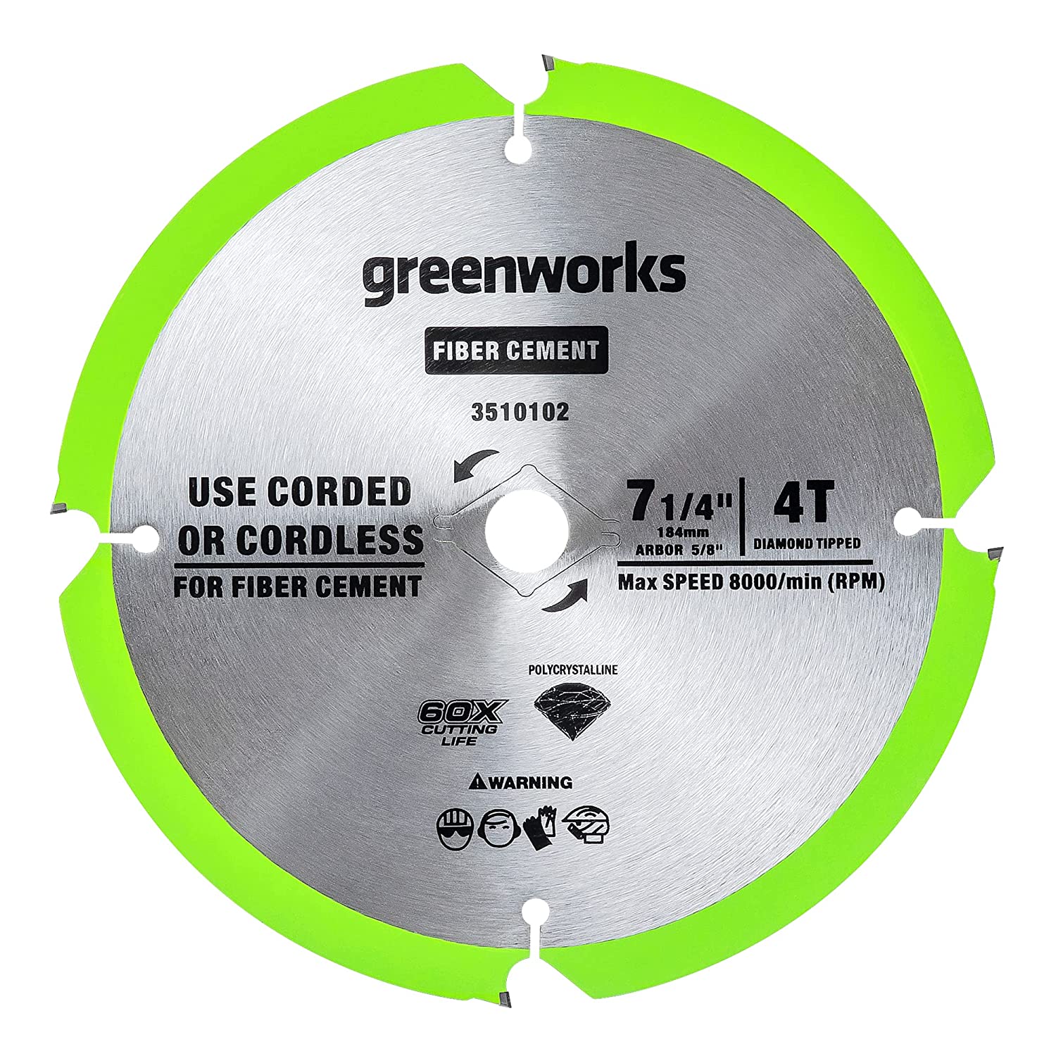 Greenworks 24V 7-1/4 "4T-PCD Circular Saw Blades MegaBDM