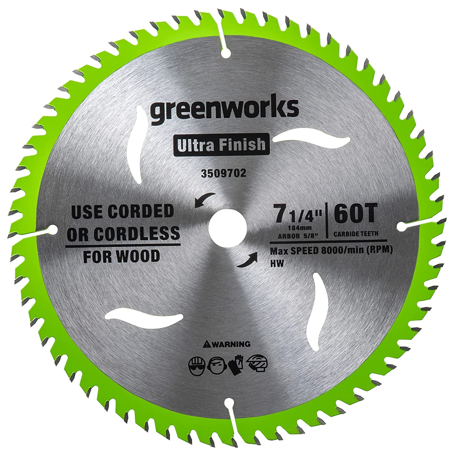 Greenworks 24V 7-1/4 " 60T Circular Saw Blades MegaBDM