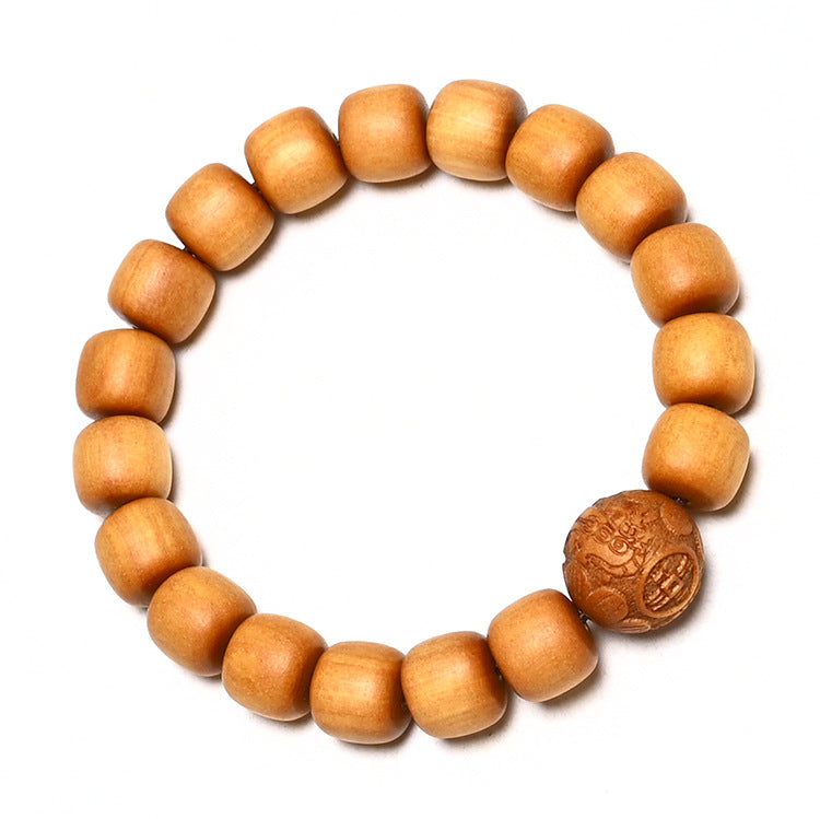 Women's & Men's Sandalwood Beads Rosary Couple Models Like Bracelets - Barbie Sandalwood Old-Styled Bead (11*10*19 Pieces) MegaBDM