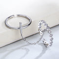 One-piece Cross Fashion Trendy Niche Geometric Double Ring MegaBDM