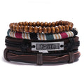 Men's Cowhide Hand-woven Leather Carrying Strap Bracelet - HM-70375(L) MegaBDM