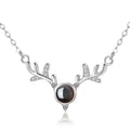 Sier You Projection Female Language Love Little Dear Pendants - White gold color / 925 Silver MegaBDM