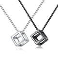 Women's & Men's Retro Simple Hollow Personality Square Cube Necklaces MegaBDM