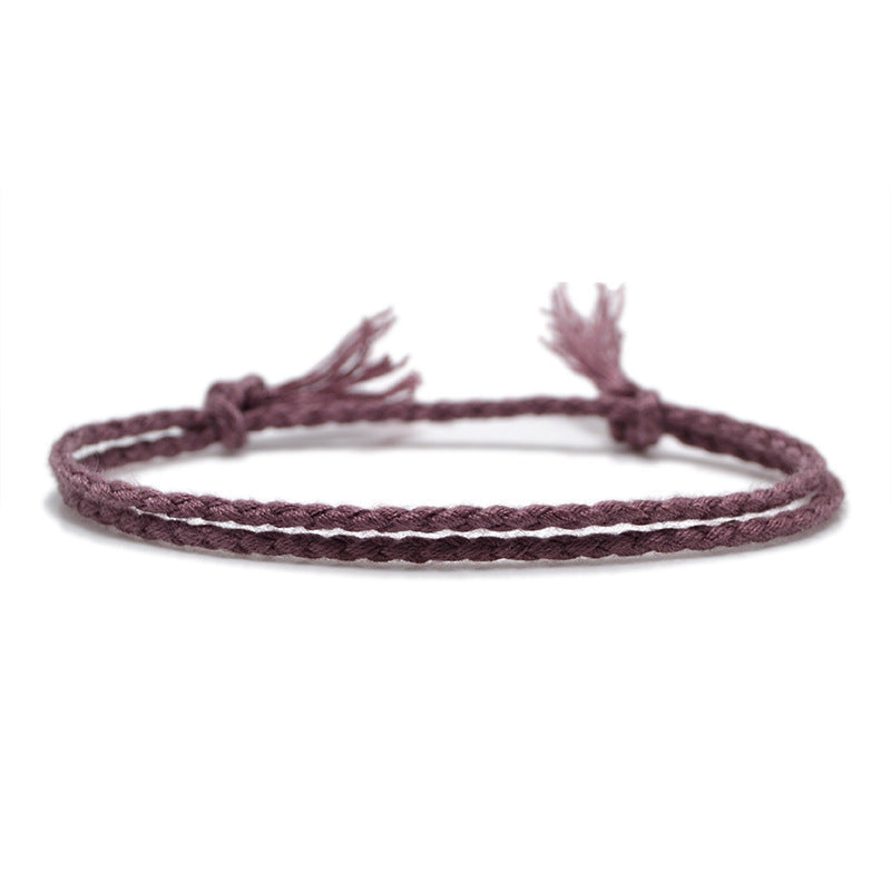 Women's String Hand Woven Rope Monochrome Optional Simple Bracelet - ATT-015 MegaBDM