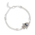 Street Shot Fashion Personality Geometric Sweet Chain Blue Eyes Sier Bracelets - Evil Eye Palm MegaBDM