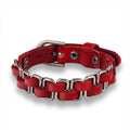 Classic Punk Geometric Leather Temperament Couple Bracelets - Retro Red MegaBDM