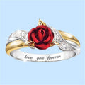 Attractive Comfortable Women's Flower Red Rose Ring MegaBDM