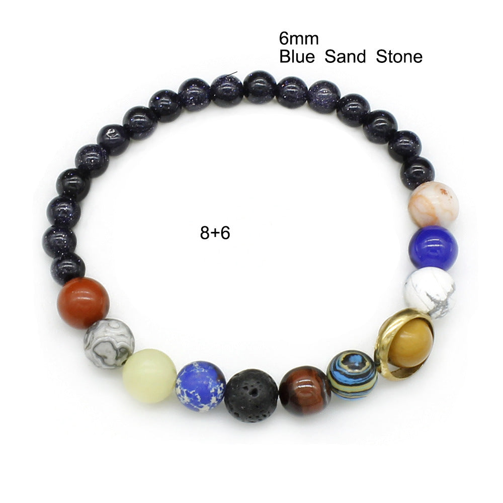 Stone Night Sky Star Galaxy Eight Bracelet - 8 6 Blue Sand MegaBDM