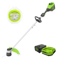 60V 16" Cordless Battery String Trimmer and 0.095 String Trimmer Line Combo Kit: 2.5 Ah Battery and Charger MegaBDM