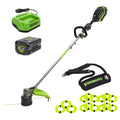OPEN BOX 80V 17" Brushless String Trimmer Shoulder Strap, Precut Line included: 2.0 Ah Battery and Charger MegaBDM
