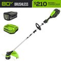 80V 16" Cordless Brushless String Trimmer: 2.0 Ah Battery and 2Amp Charger MegaBDM