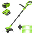 40V 13" Cordless Battery String Trimmer / Edger, 20PC Blades, (1)2.0 Ah Battery and (1)2A Charger MegaBDM