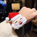 Christmas Plush Pop Cute Cartoon Doll Couple Small Gift Bracelet - # Smiling Santa Claus (Ring Pop) MegaBDM