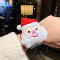 Christmas Plush Pop Cute Cartoon Doll Couple Small Gift Bracelet - # round Eyes Santa Claus (Ring Pop) MegaBDM