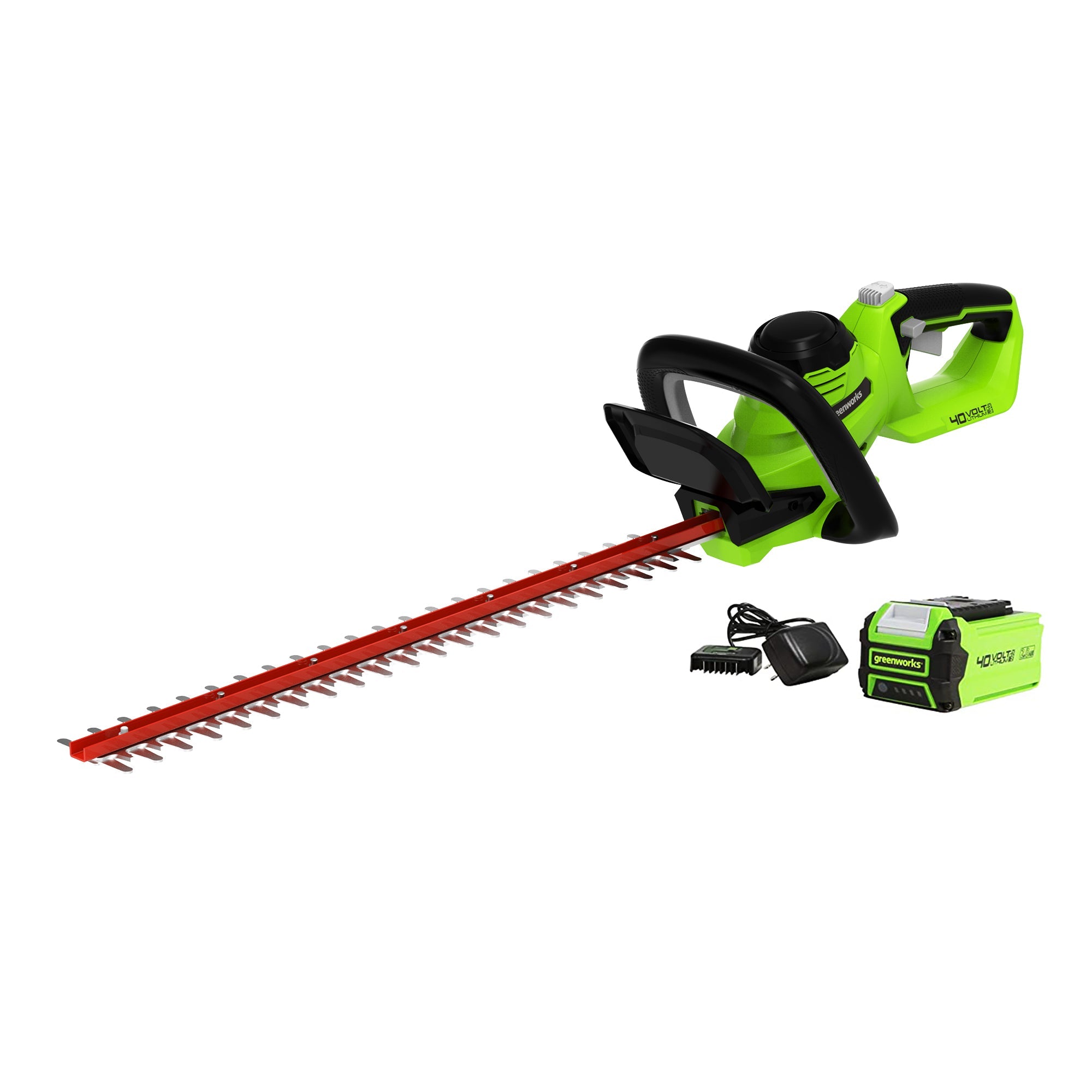 40V 24" Cordless Battery Hedge Trimmer w/ 2.0 Ah USB Battery & Charger MegaBDM