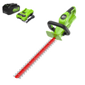24V 22" Cordless Battery Hedge Trimmer 2800 SPM: 4.0 Ah USB Battery and Charger MegaBDM