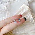 Sier Rainbow Love Design Color Simple Ear Bone Small Before Stud Earrings - Star Moon A37 / 925 Silver Needle MegaBDM