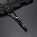 Women's & Men's Cold Style Spiral Straight Mobius Trendy Hip Necklaces - Black Cross Chain 60cm MegaBDM