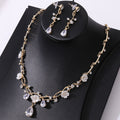 Korean Zircon Flower Alloy Inlaid Bride Rings - KC Gold White Zirconium Necklace Auricular Needle MegaBDM
