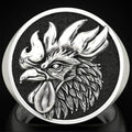 Alloy Cock Head Dripping Oil Domineering Ring - Antique silver / No. 7 MegaBDM