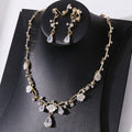 Korean Zircon Flower Alloy Inlaid Bride Rings - KC Gold White Zirconium Necklace Ear Clip MegaBDM