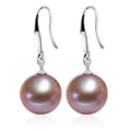Sterling Sier Natural Shell Pearl Korean Stud Earrings - [Champagne 10mm] Shell Pearl Earrings H5008 / 925 Silver MegaBDM