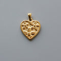 Rose Drop-shaped Stainless Steel Gold Plated Pendants - S07 Love Three Flowers MegaBDM