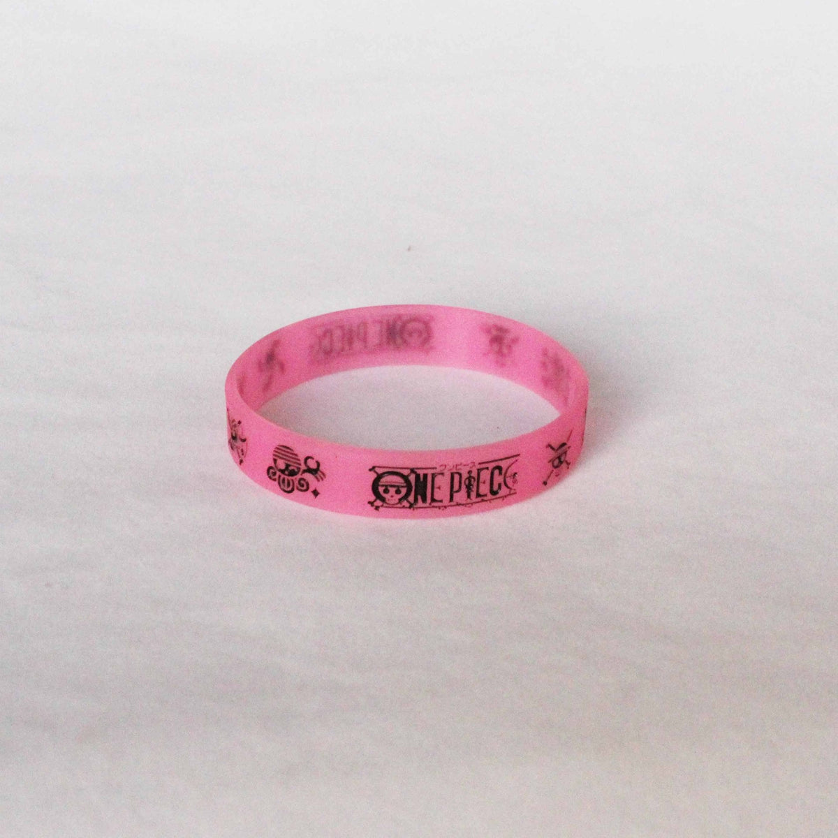 Engraved Gravure Cartoon Silicone One Piece Bracelets - Luminous Powder Red MegaBDM