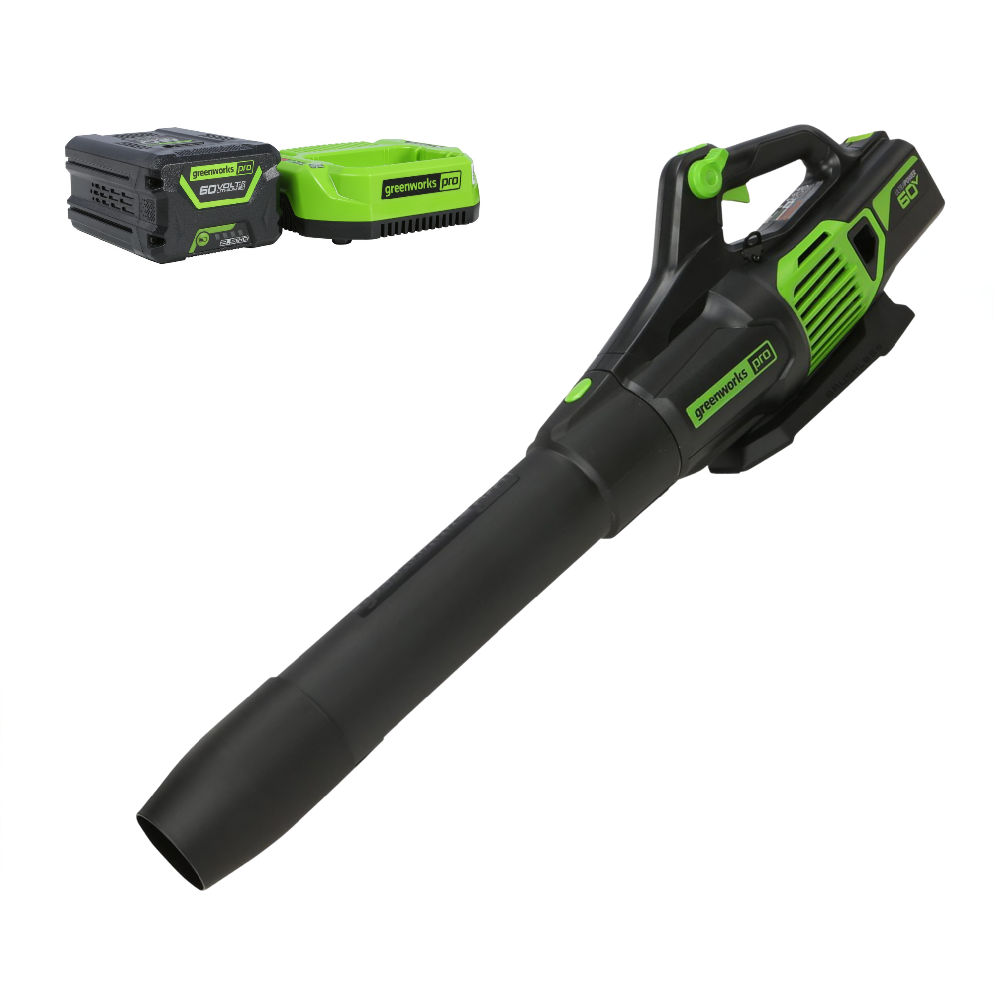 60V 610 CFM Cordless Battery Leaf Blower w/ 2.5Ah Battery & Charger MegaBDM