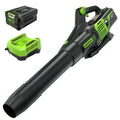 RENEWED 80V 730 CFM Cordless Battery Leaf Blower: 2.5 Ah Battery and Rapid Charger MegaBDM