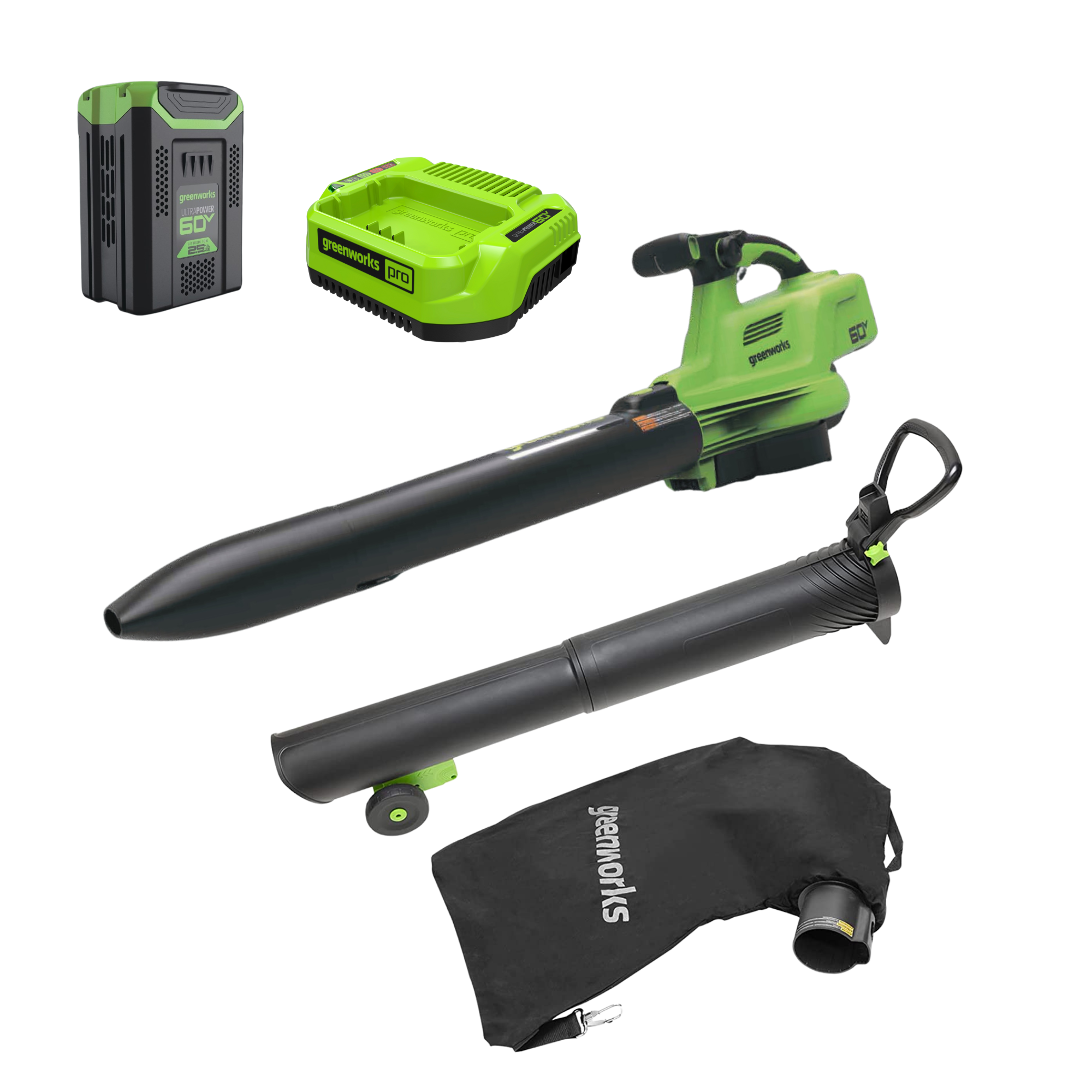 60V 520 CFM Cordless Battery Blower/Vacuum w/ 4Ah Battery and 3A Charger MegaBDM