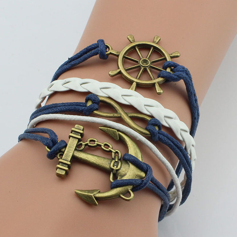 Boat Anchor Infinite Eight Layered Retro Bracelets - 1 MegaBDM