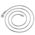 Women's Cross Box Clavicle Chain Fine Gold Necklaces - Snake bones chain / Platinum Plated (Spring Fastener) MegaBDM