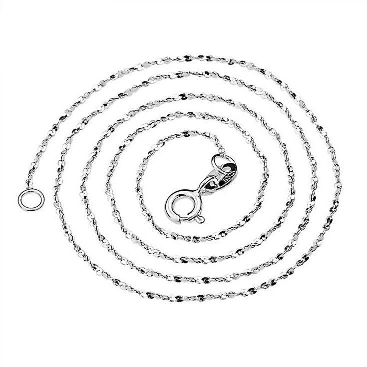 Women's Cross Box Clavicle Chain Fine Gold Necklaces - Gypsophila chain / Platinum Plated (Spring Fastener) MegaBDM